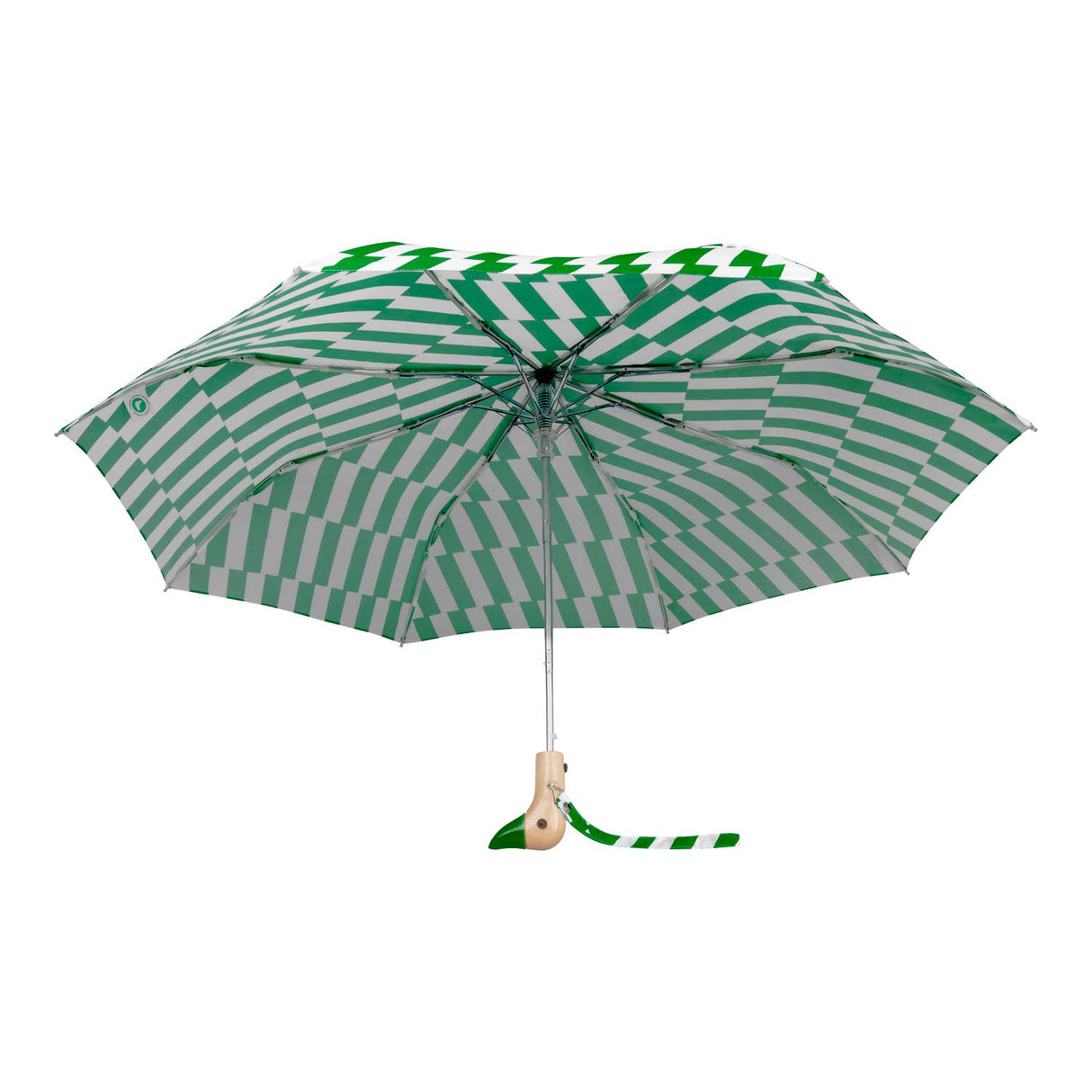 Kelly Green Bars Duck Head Umbrella