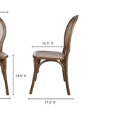 Ravi Set of Two Em & Caned Dining Chairs