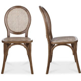 Ravi Set of Two Em & Caned Dining Chairs