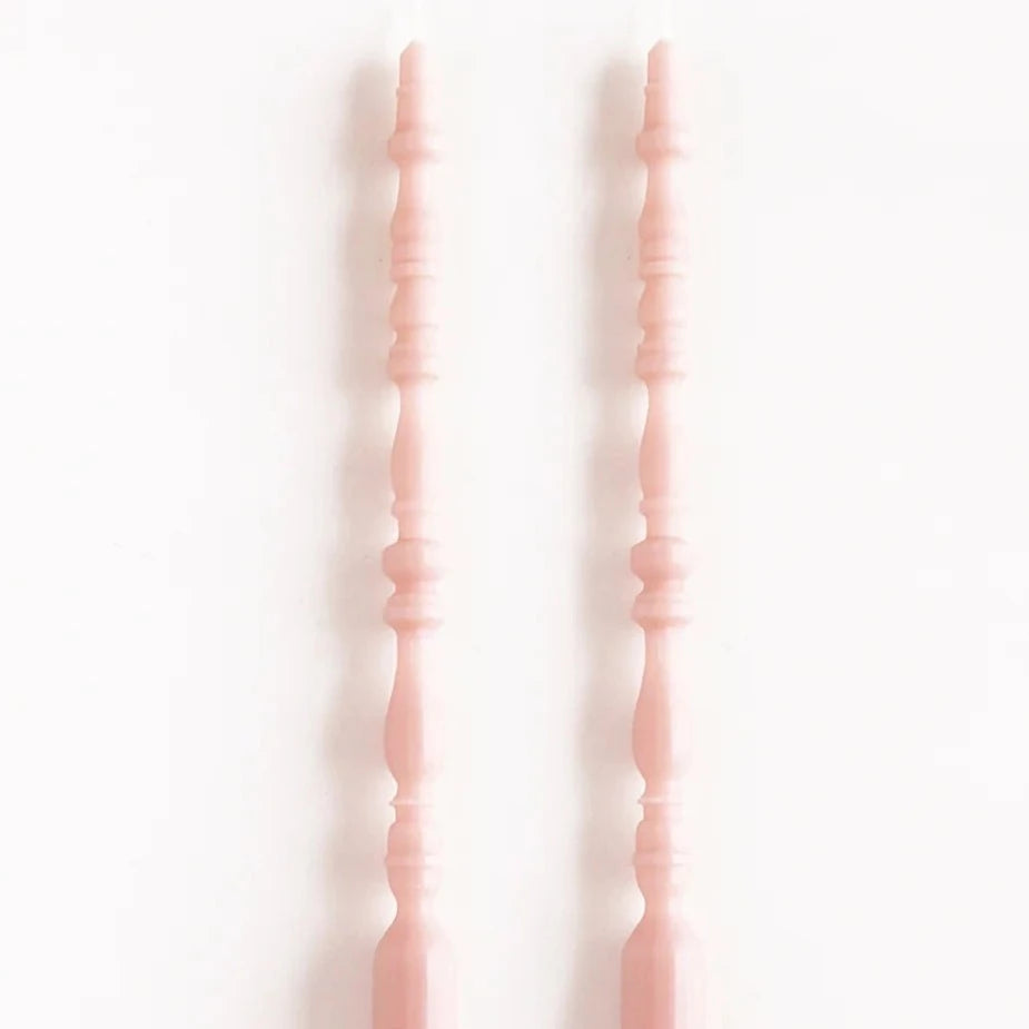 SPINDLE LEG TAPERS PAIR // ROSEWATER - Holistic Habitat 