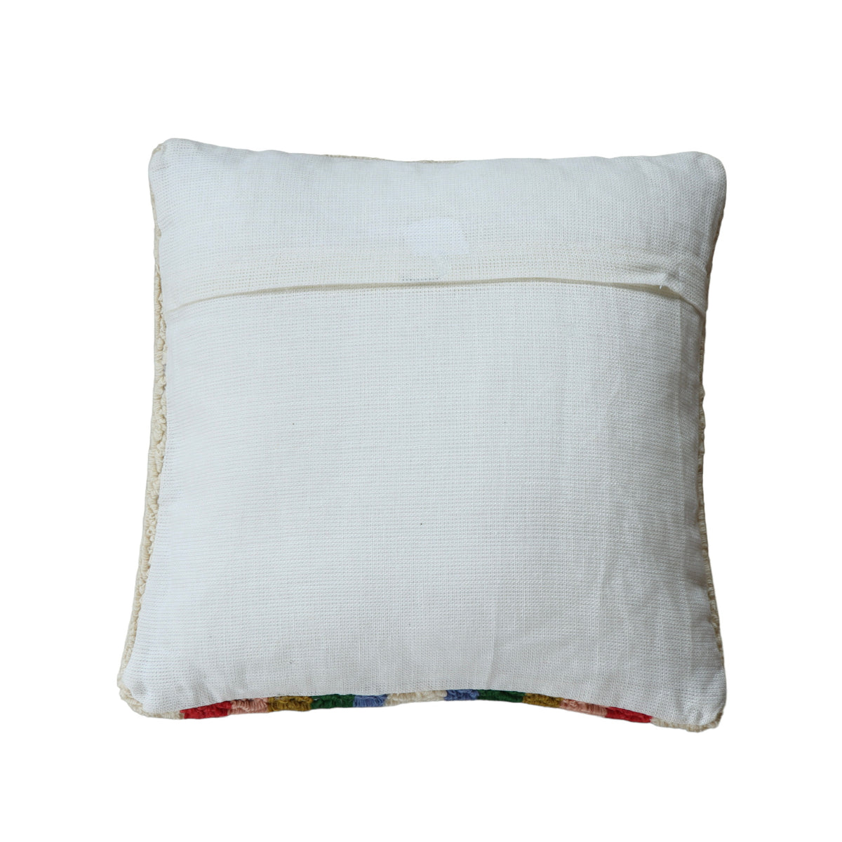 Rainbow Hand-Hooked Pillow - 16 Inch - Holistic Habitat 