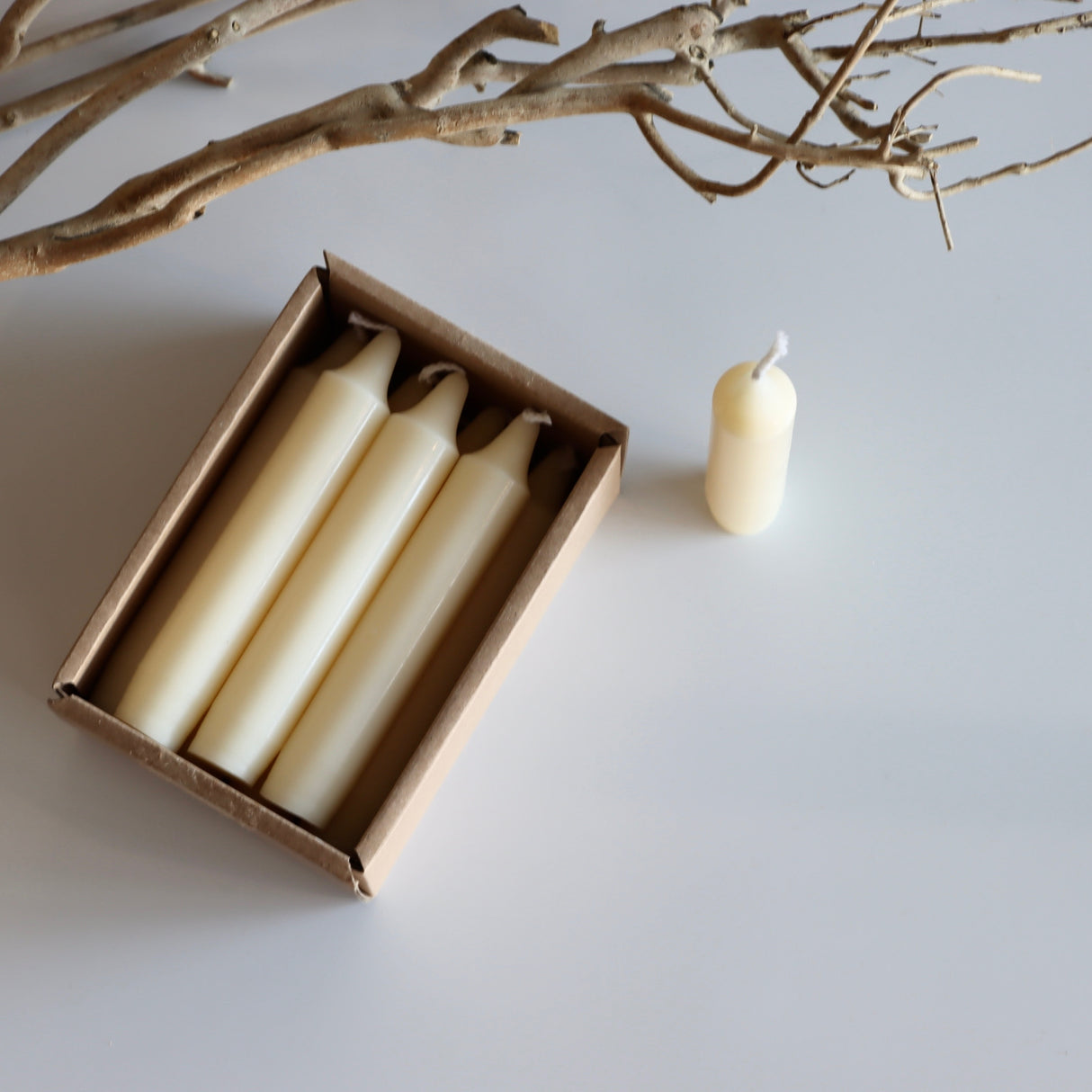 Short Taper Candles - White Set of 12 - Holistic Habitat 