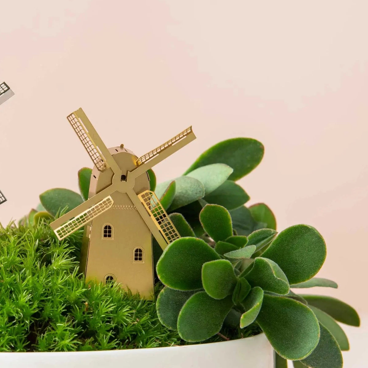 Windmill Brass Mini Model Terrarium Decoration - Holistic Habitat 