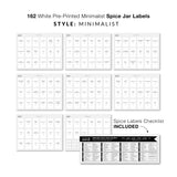 Minimalist Spice - 162 Labels - Holistic Habitat 