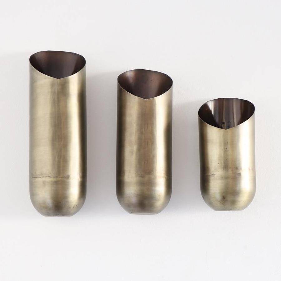 Brass Wall Vase Set - Holistic Habitat 