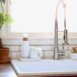 White Stash Modular Ceramic Sink Caddy - Holistic Habitat 