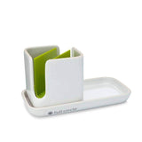 White Stash Modular Ceramic Sink Caddy - Holistic Habitat 