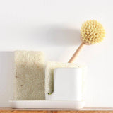 White Stash Modular Ceramic Sink Caddy - Holistic Habitat 