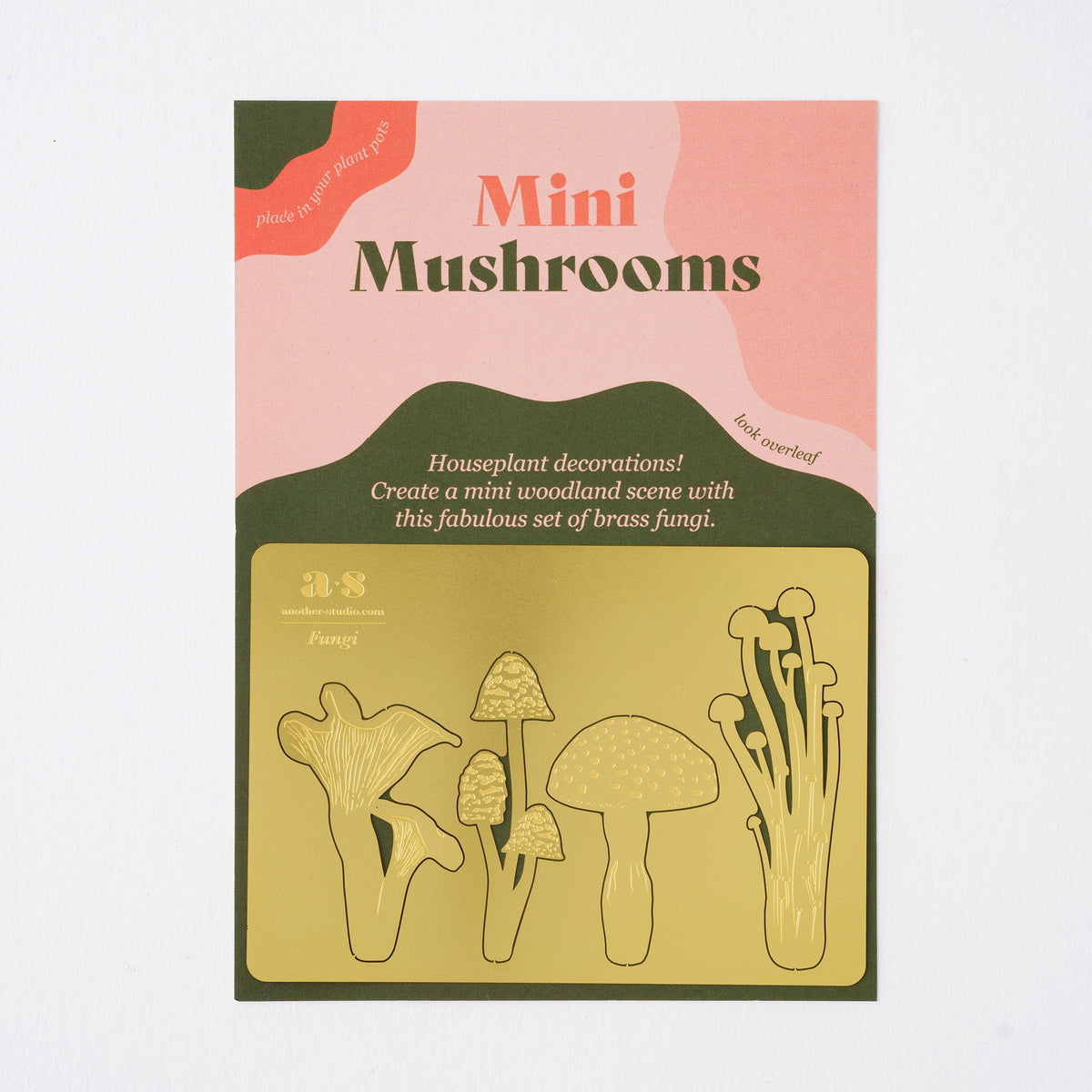 Mini Mushrooms Brass Garden Botanical Decoration - Holistic Habitat 