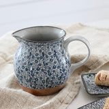 Forget Me Not Stoneware Pitcher - Holistic Habitat 