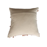 Preya Rust Tassel Embroidered Pillow Cover - 18 Inch - Holistic Habitat 