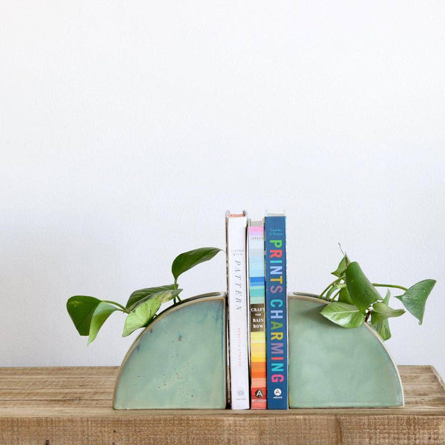 Pita Hand Glazed Ceramic Bookends - Holistic Habitat 