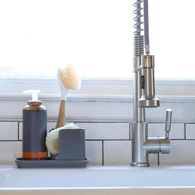 Grey Stash Modular Ceramic Sink Caddy - Holistic Habitat 