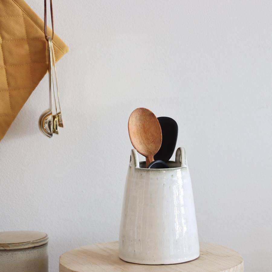 Mia Handled Ceramic Vase - Small - Holistic Habitat 
