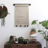 Industrial Wall Hanging Note Roll with Clips - Holistic Habitat 