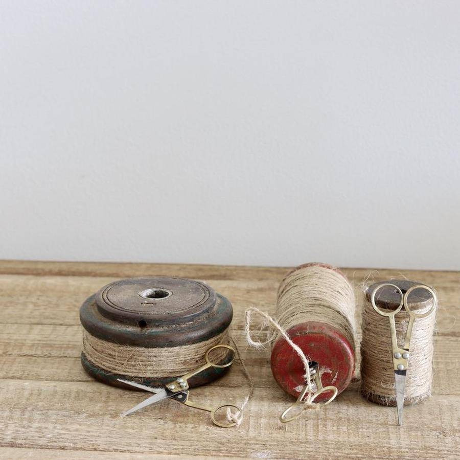 Kalalou Wooden Spools With Jute Twine And Scissors - Set Of 3 - Multi –  Modish Store