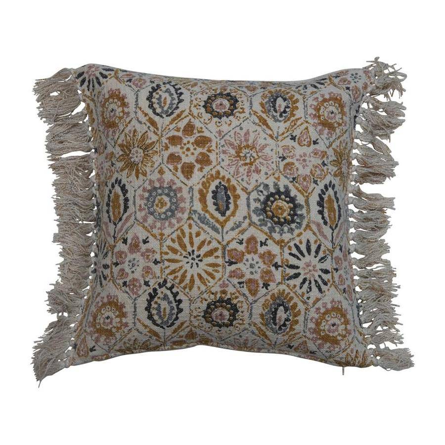 Prairie Botanics Fringe Cotton Slub Pillow - Holistic Habitat 