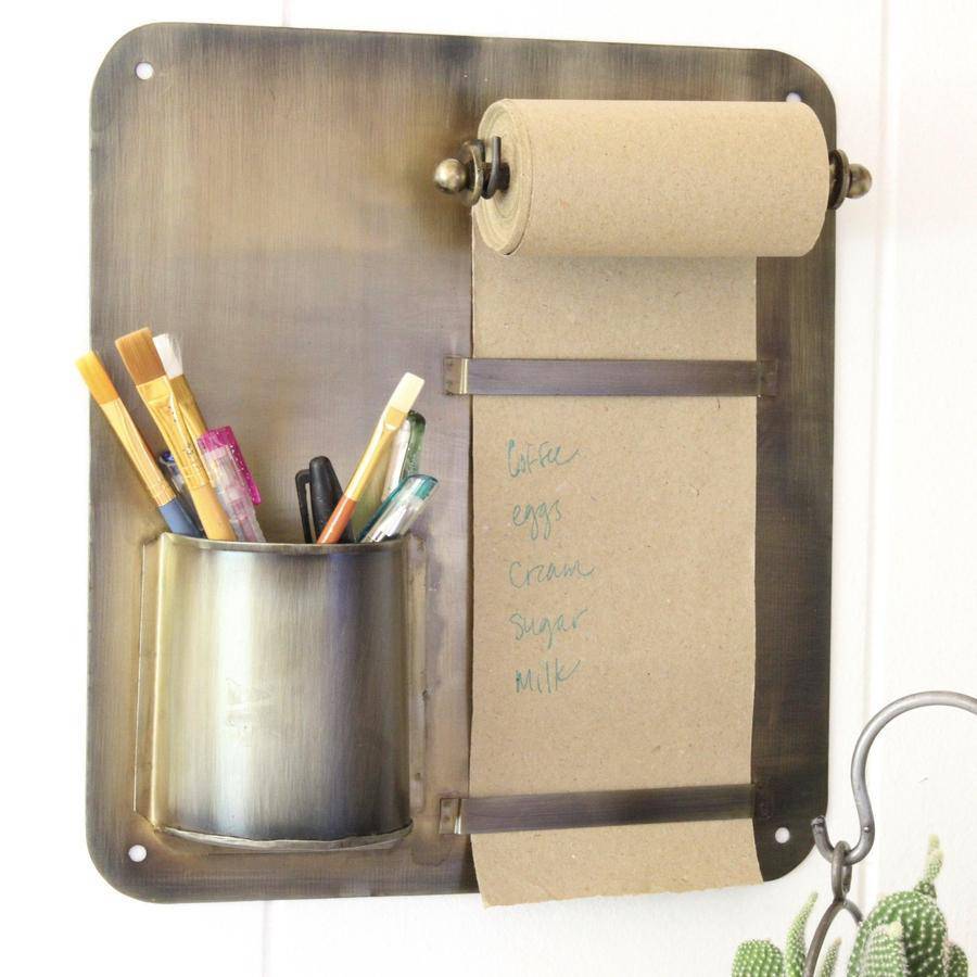 Aged Brass Note Roll & Organizer - Holistic Habitat 