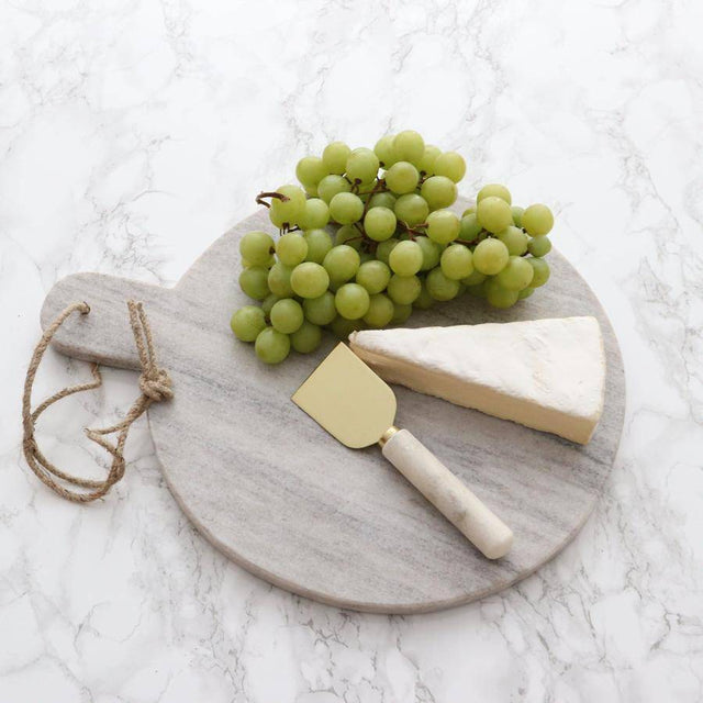 Round Grey Marble Cutting Board - Holistic Habitat 