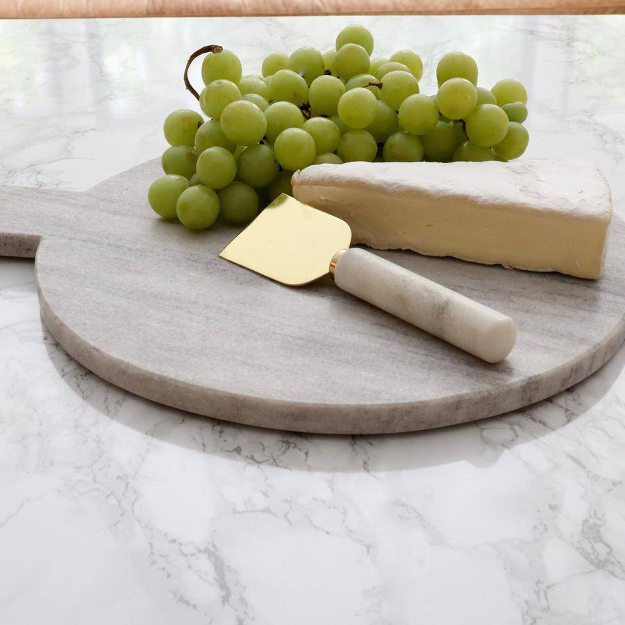 Round Grey Marble Cutting Board - Holistic Habitat 