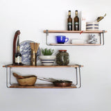 Salvaged Wood and Metal Shelves (Set 2) - Holistic Habitat 