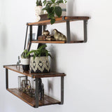 Salvaged Wood and Metal Shelves (Set 2) - Holistic Habitat 