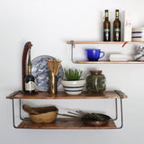 Salvaged Wood and Metal Shelves (Set 2) - Holistic Habitat 