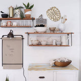 Salvaged Wood and Metal Shelves (Set 2) - Holistic Habitat 