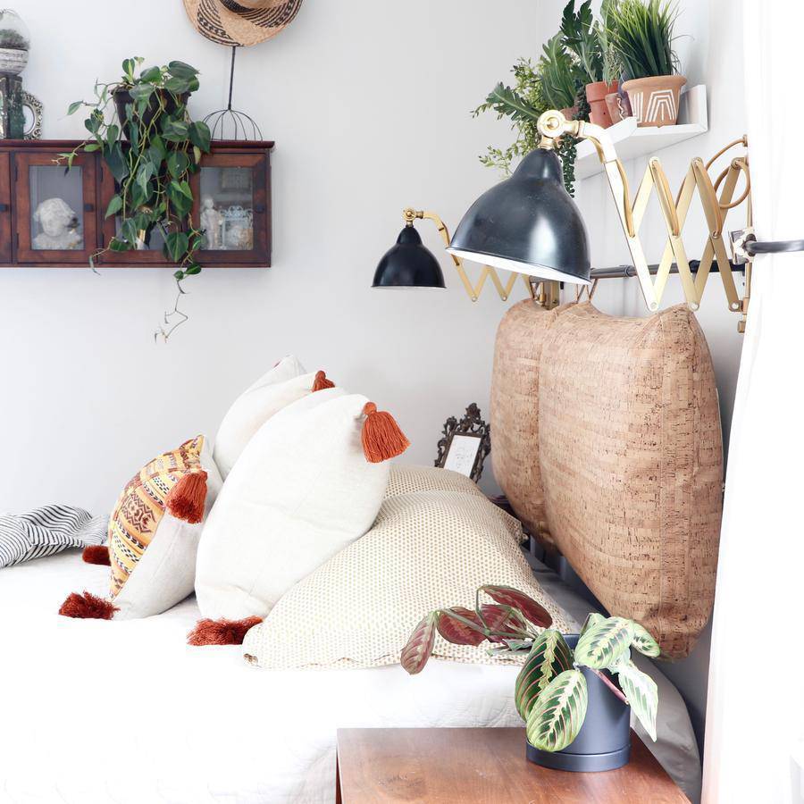 The Rachael Vegan Cork Headboard Cushions - Holistic Habitat 