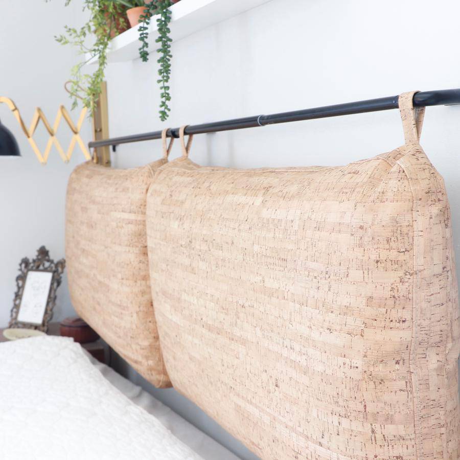 The Rachael Vegan Cork Headboard Cushions - Holistic Habitat 