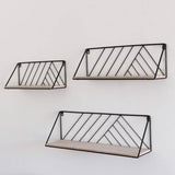 Angular Metal & Wood Shelf Set of Three - Holistic Habitat 