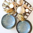 Twelve Place Setting Blue Ceramic Bowl and Plate Set - Holistic Habitat 