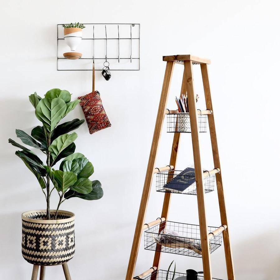 Wooden Ladder Shelf - Holistic Habitat 