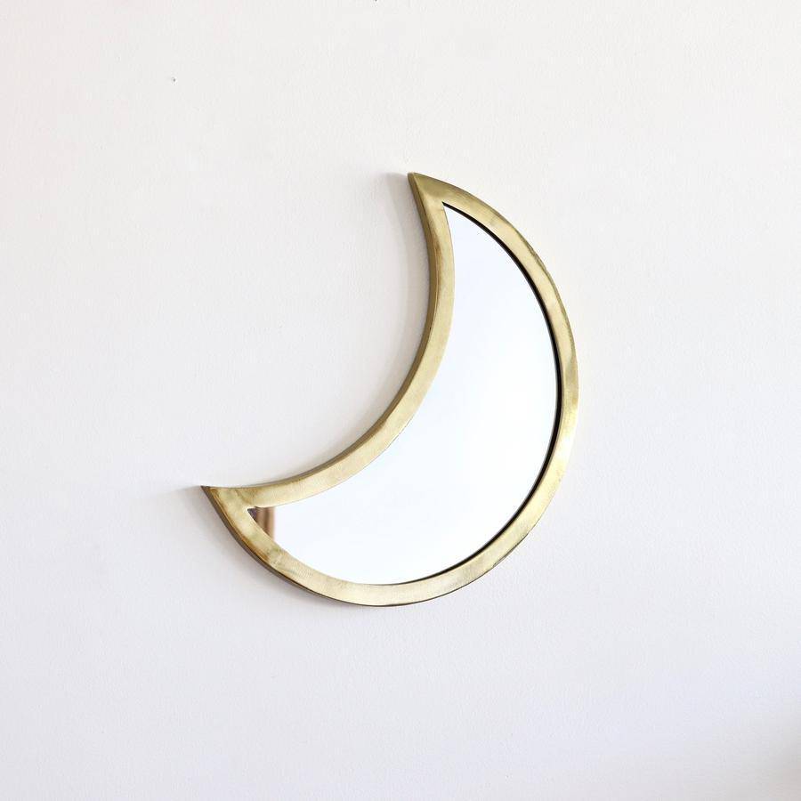 Hang The Moon Brass Finished Mirror - Holistic Habitat 