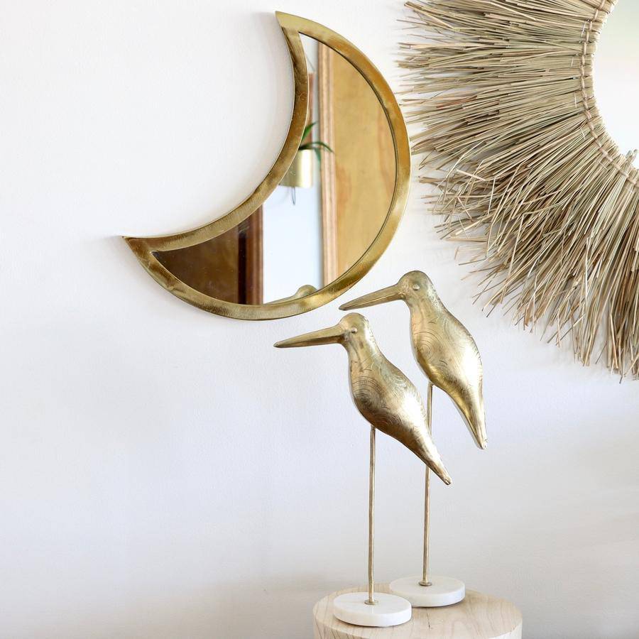 Hang The Moon Brass Finished Mirror - Holistic Habitat 