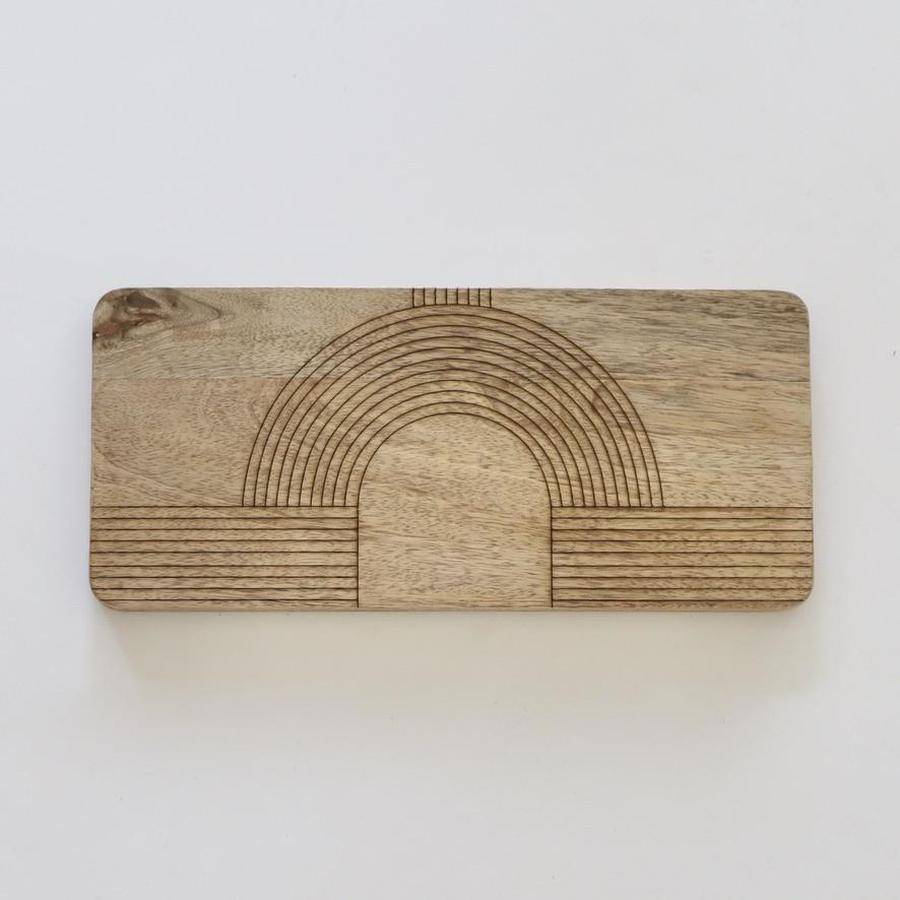 Deco Dream Engraved Mango Wood Cheese Board - Holistic Habitat 