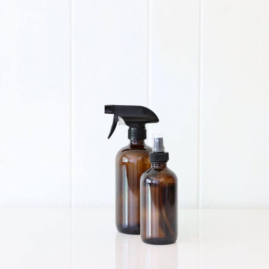 Amber Glass Apothecary Spray Bottle - 16 oz - Holistic Habitat 