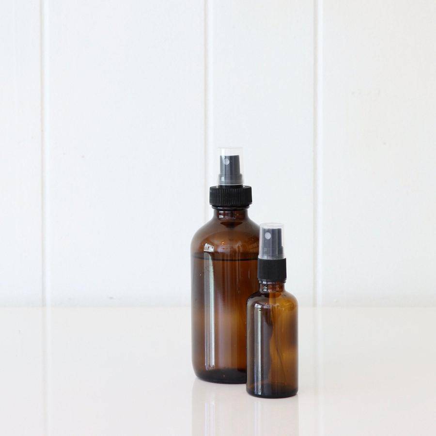 Amber Glass Apothecary Small Spray Bottle - 2 oz - Holistic Habitat 