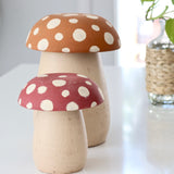 Secret Mushroom Terracotta Canisters - Set of 2 - Holistic Habitat 