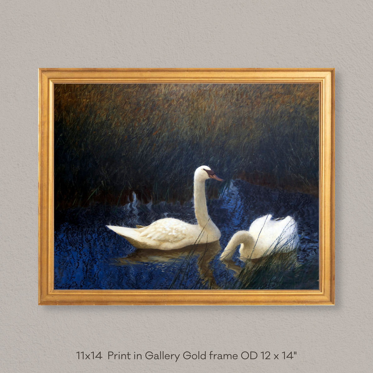 Camelot Lake Swans Framed Print - Holistic Habitat 