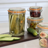 Tapered French Glass Airtight Preserving Jar -1L - Holistic Habitat 