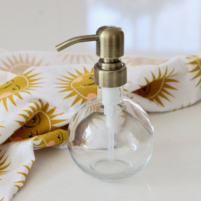 Gold Moon Recycled Glass Soap Dispenser - 8.5 oz - Holistic Habitat 