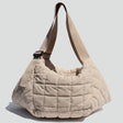 Jenna Quilted Tote Bag: Cream - Holistic Habitat 