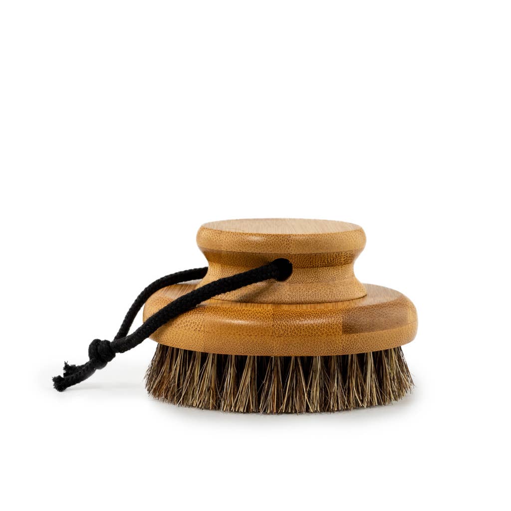 Round dry body brush with string - Holistic Habitat 