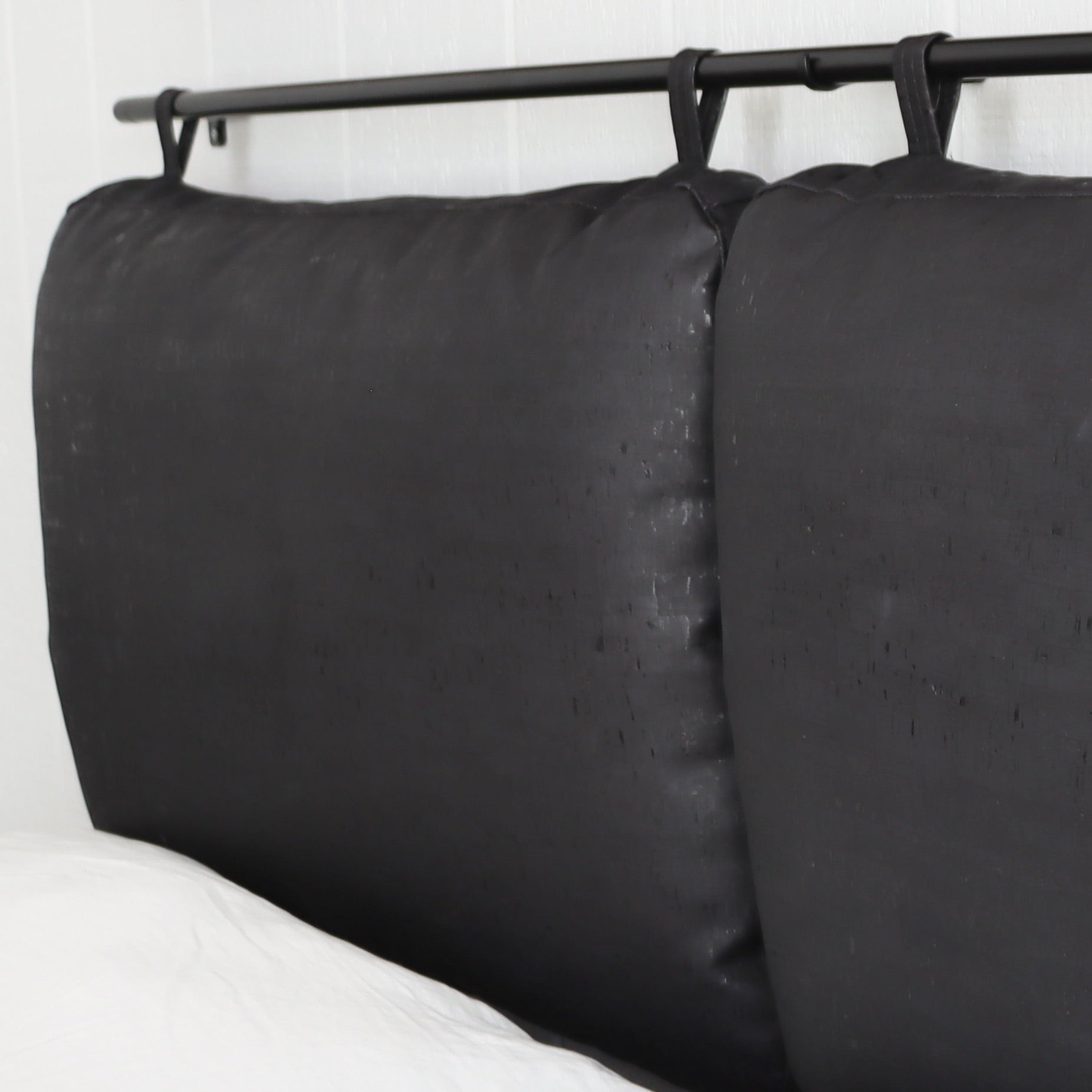 The Rachael Leather Headboard Cushion Set - Dark Amber