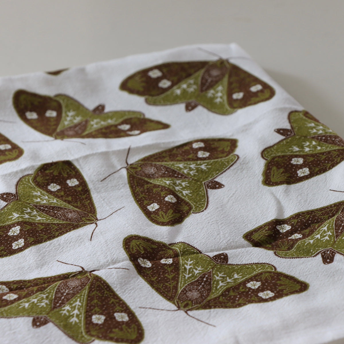 Moths Flour Sack Cotton Tea Towel - Holistic Habitat 