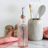 Rose Recycled Glass Oil Bottle - Holistic Habitat 