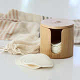 Bamboo Storage Box + Washable Hemp Cotton Rounds - Holistic Habitat 