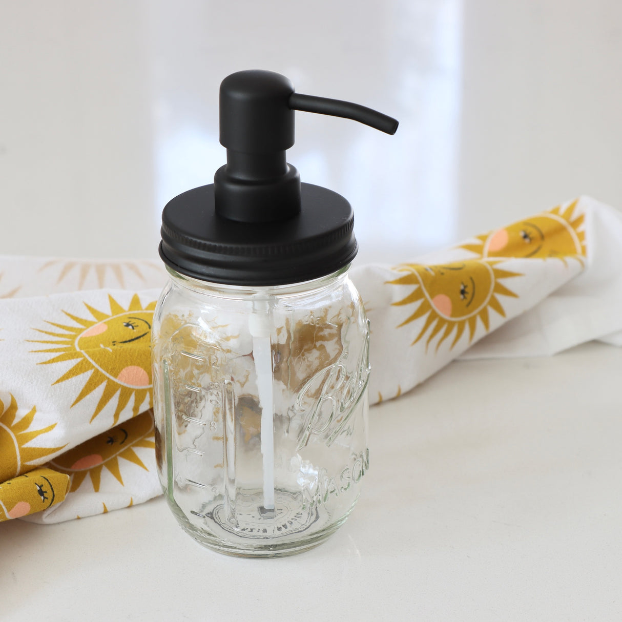 Mason Jar Soap Dispenser - With 16oz Ball Mason Jar - Holistic Habitat 