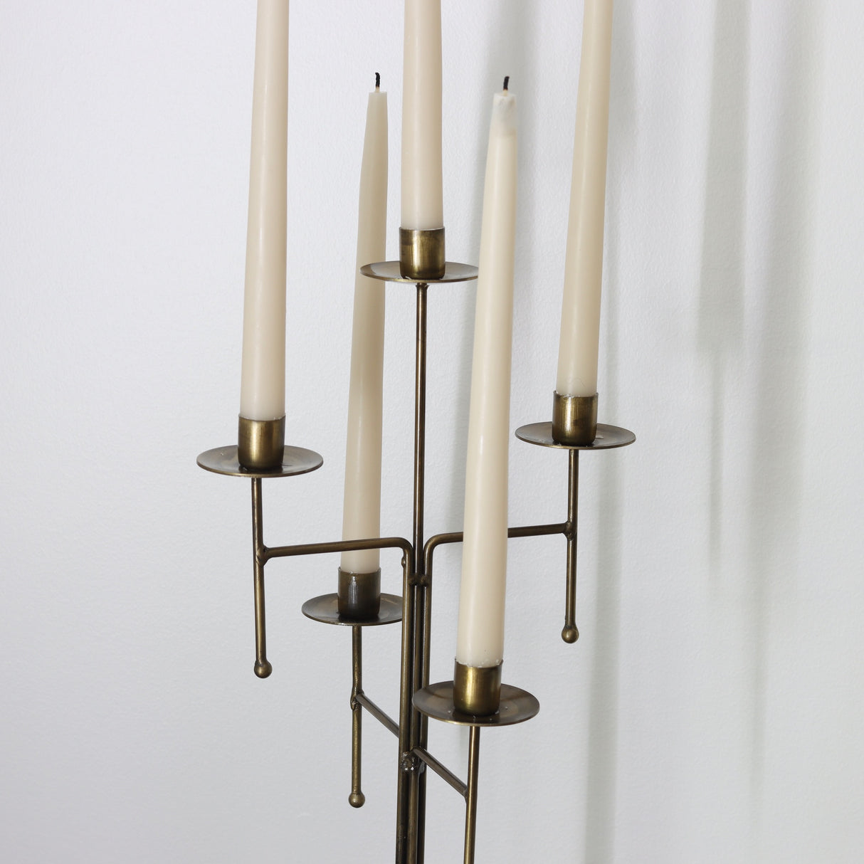 Clementine Aged Brass Finished Candelabra - Holistic Habitat 